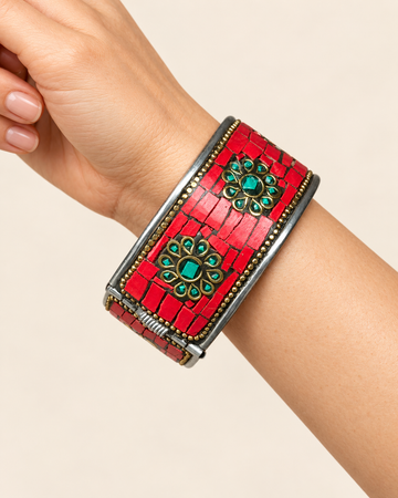 Zara Red Moroccan Kada
