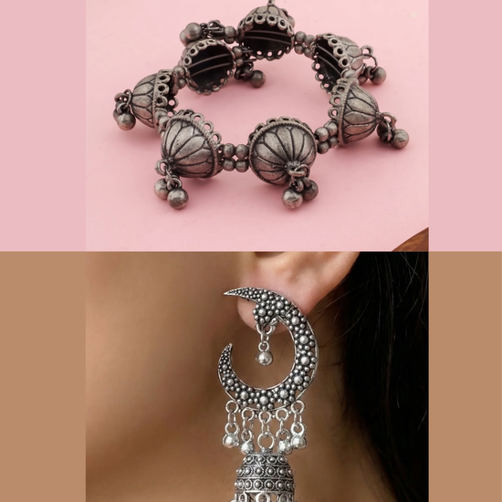 Saba Combo of kada and jhumka