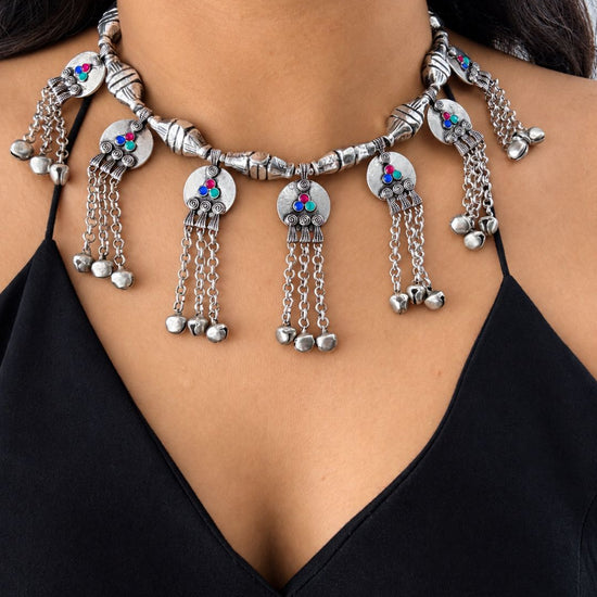 Sangam Oxidised Choker Set