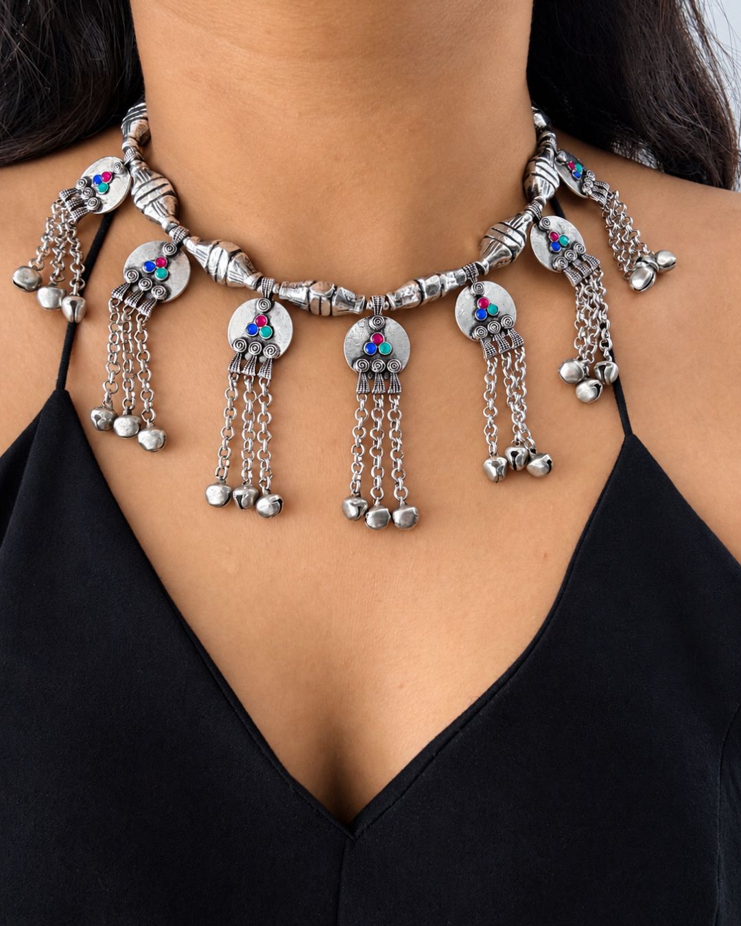 Sangam Oxidised Choker Set