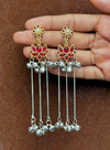 Gulabi Lotus dual-tone kashmiri jhumka