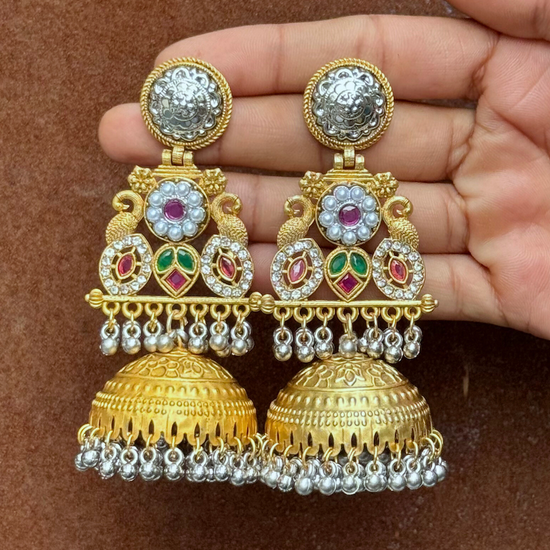 Diya dual-tone big jhumka