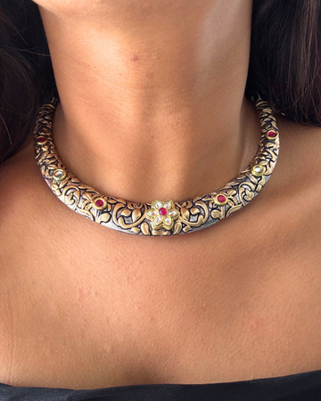 Seher Dual tone Kundan Choker Set