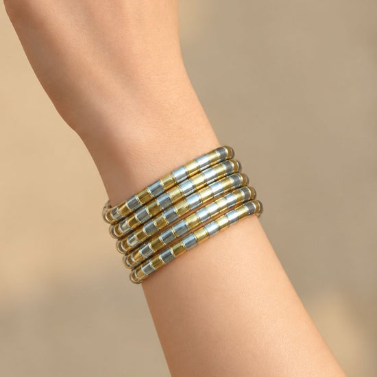 Spiral Dual tone Bracelet