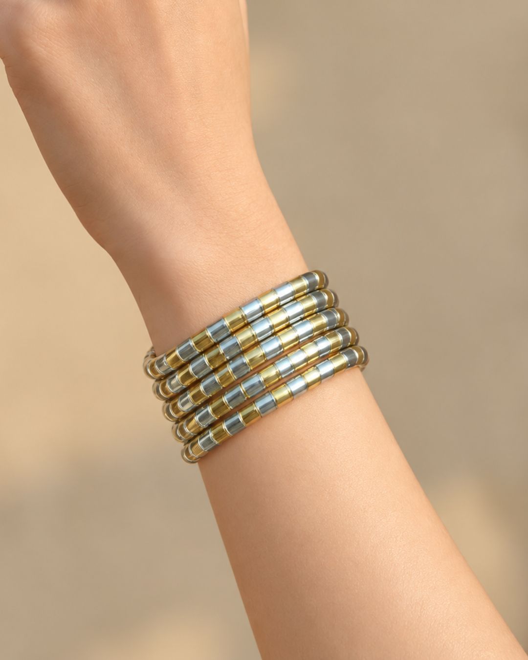 Spiral Dual tone Bracelet