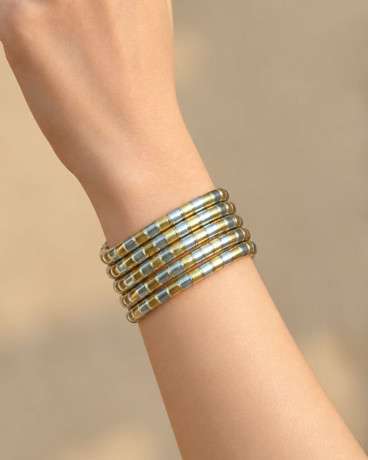 Spiral Dual tone Bracelet