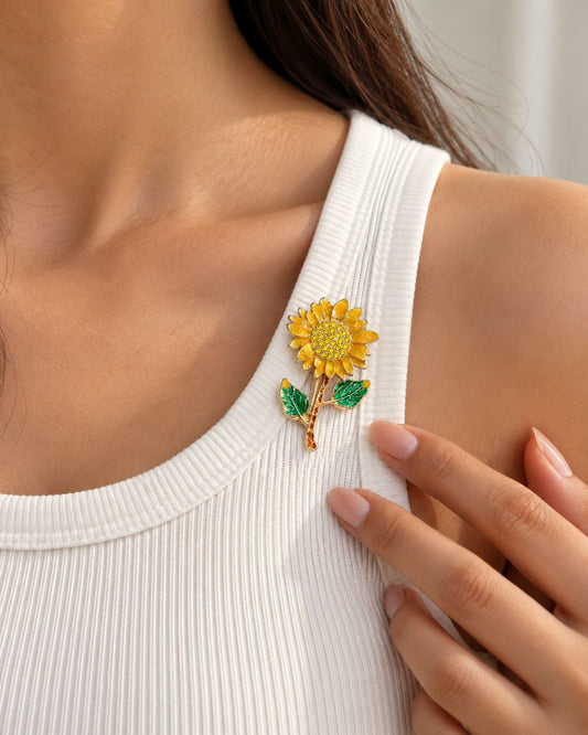 Sunflower Brooch