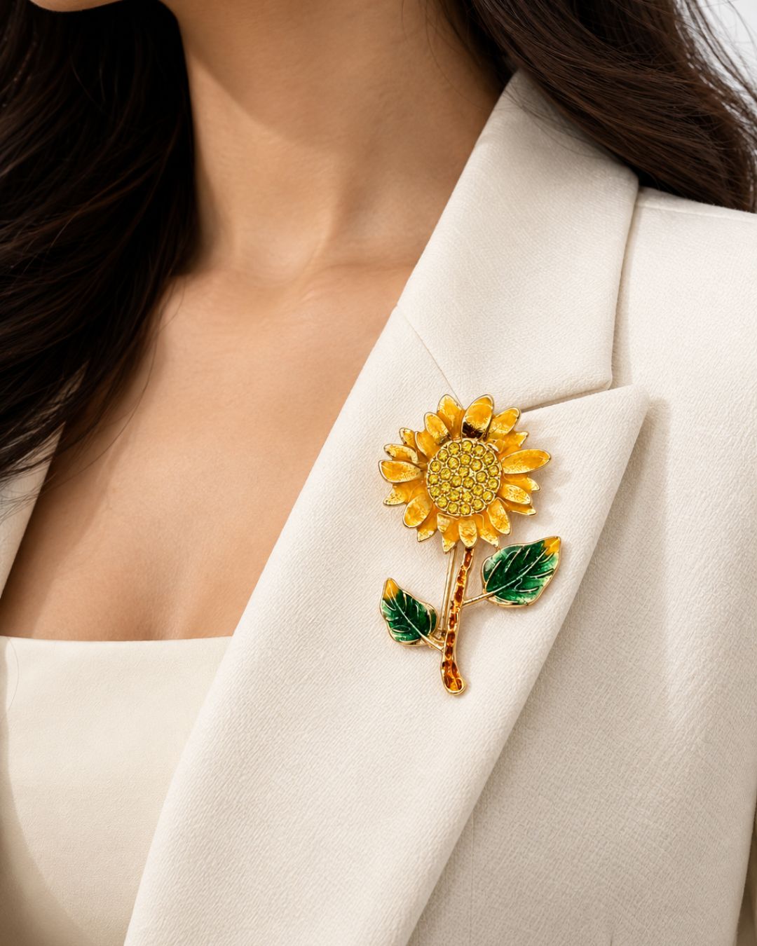 Sunflower Brooch