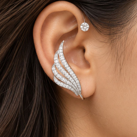 Swan Wings Earcuffs