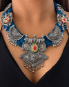 Vandita Blue Jute Necklace