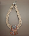 Prakriti Copper Beige Jute Necklace