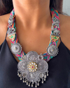 Yogita Multi-colour Jute Necklace