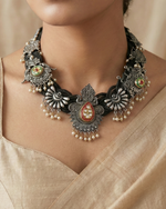 Adhira Black Jute Necklace