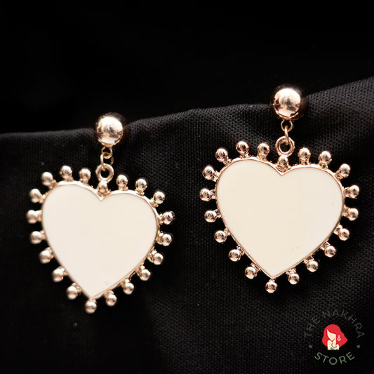 Western White Heart Earrings: All Hearts Earrings