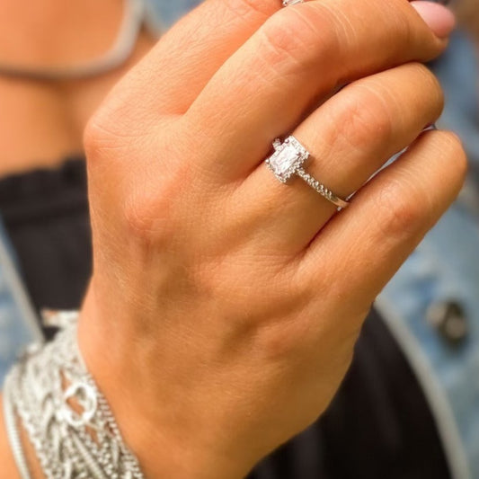 Single Diamond Adjustable Ring