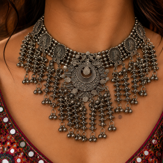 Radhika Oxidised Choker Set