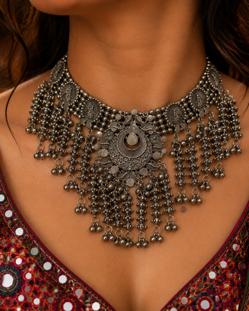 Radhika Oxidised Choker Set