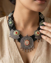 Naintara Black Jute Necklace