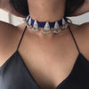 Alanka Blue Oxidised Choker Set