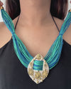 Niharika Two-tone Ocean Blue jute Necklace