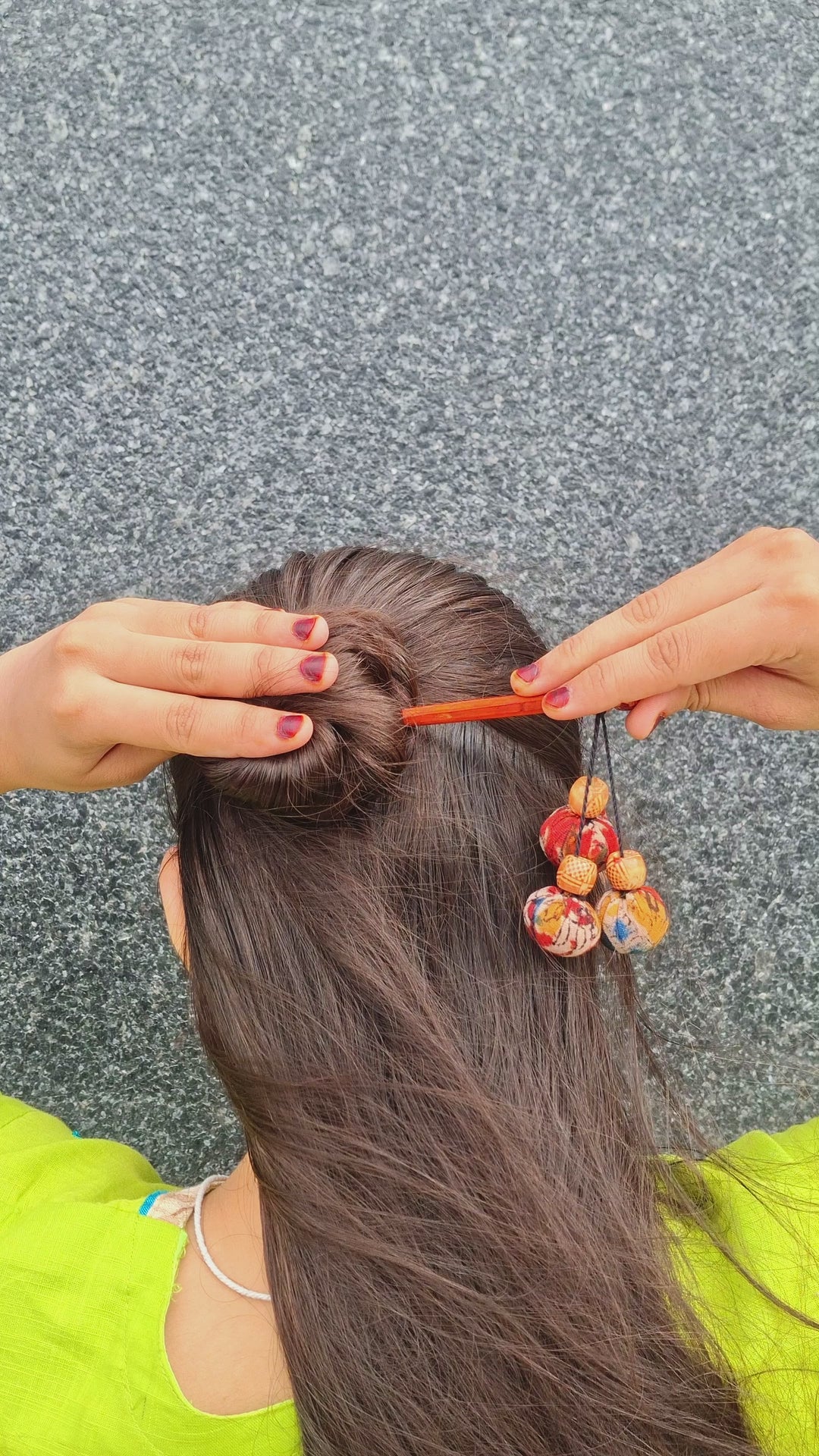 Kitab Handcrafted Wooden Hairpin Stick