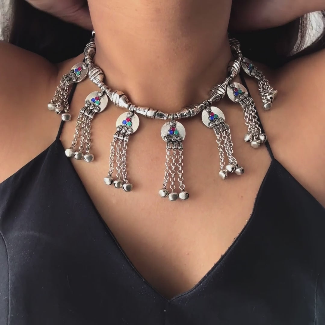 Sangam Oxidised Choker Set