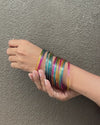 Rainbow Glass Bangles (Set of 12)