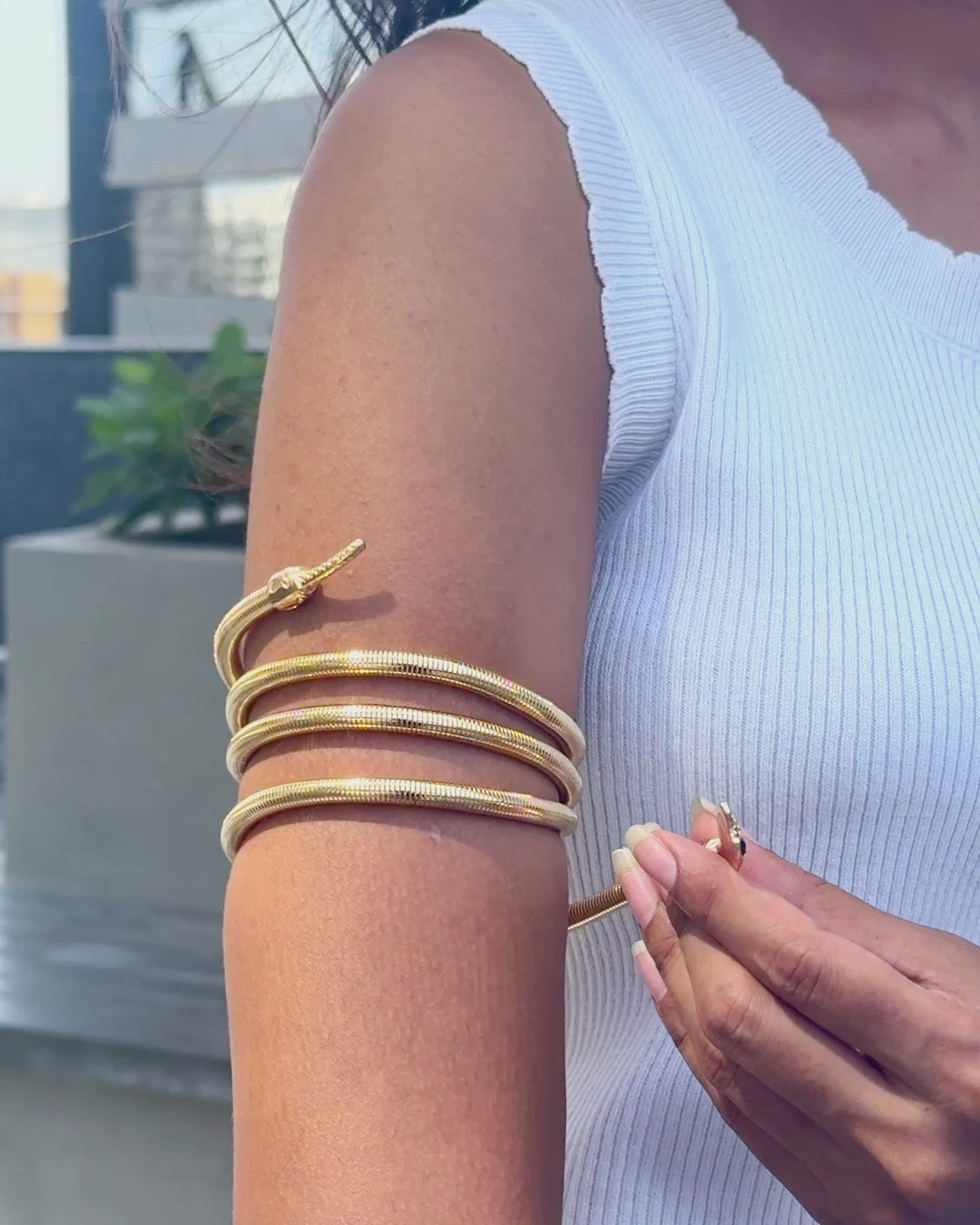 Twistable Golden Choker/Bracelet