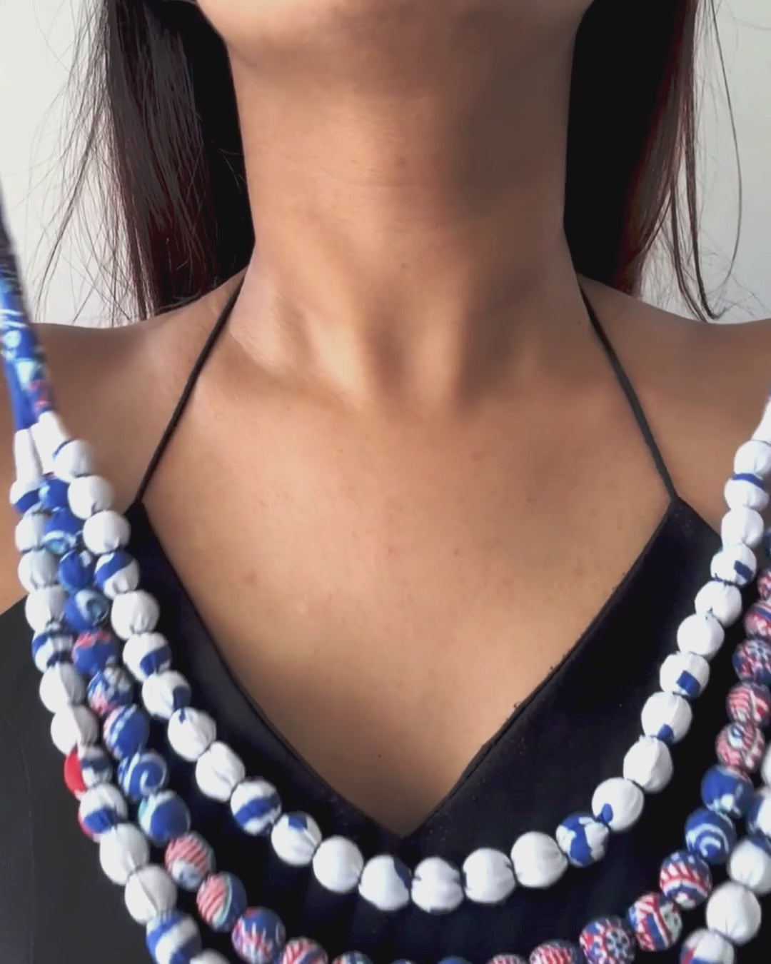 Ravina Blue Three Layer Necklace