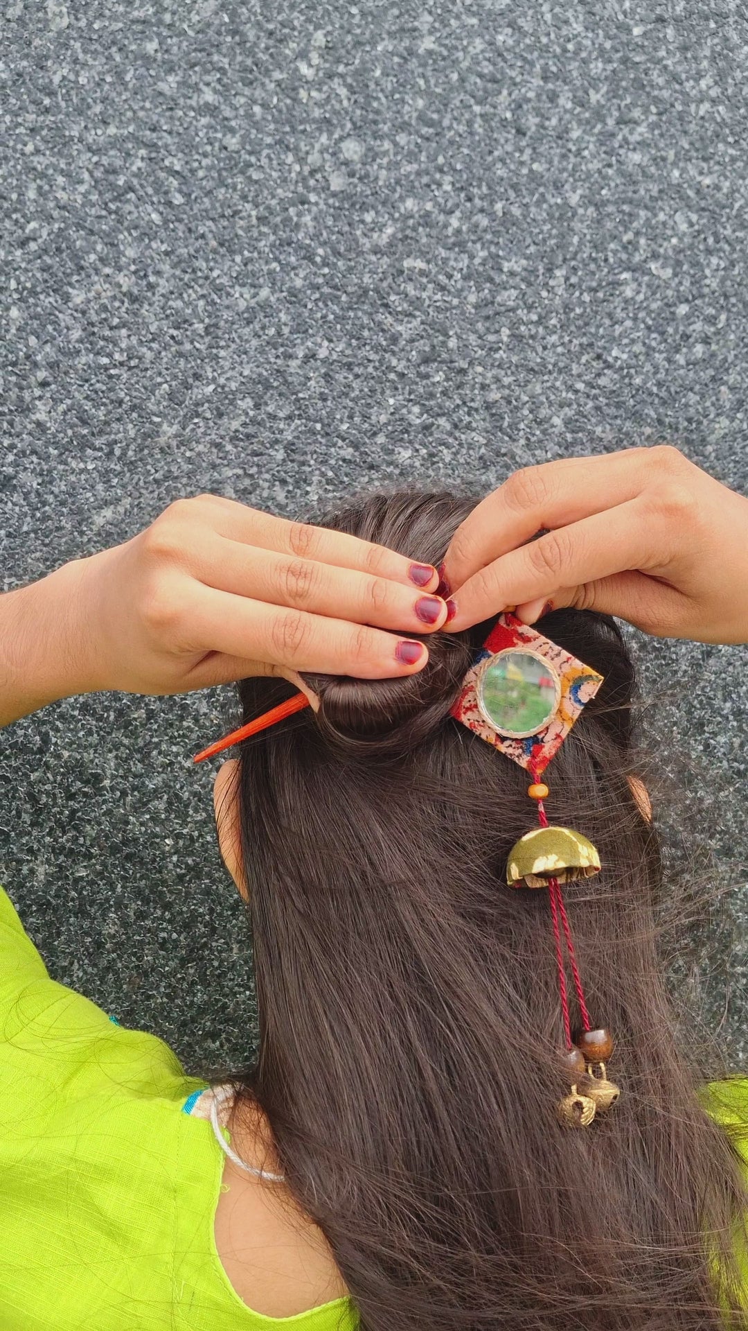 Ghar Handcrafted Wooden Hairpin Stick