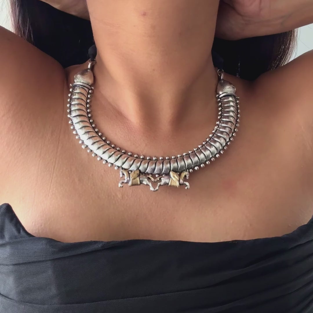 Ashva Dual-tone Choker Set