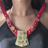 Virangana Red Jute Necklace