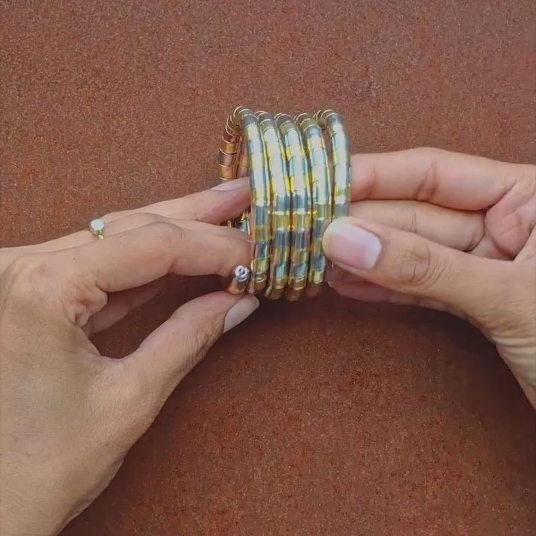 Spiral Dual tone Bracelet