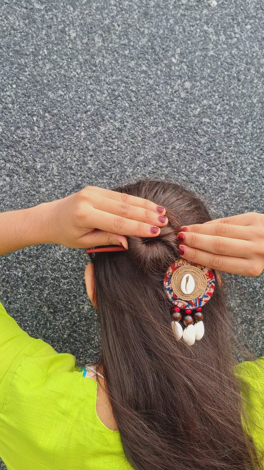 Nazm Handcrafted Wooden Hairpin Stick
