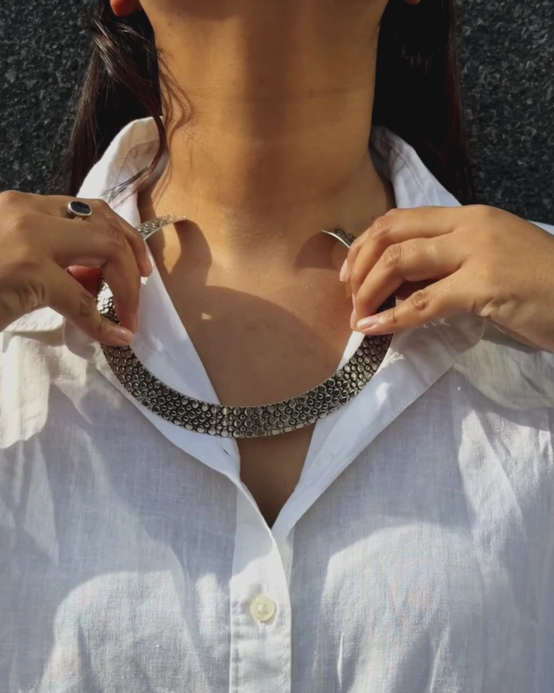 Pratishtha Tribal Silver Hasli