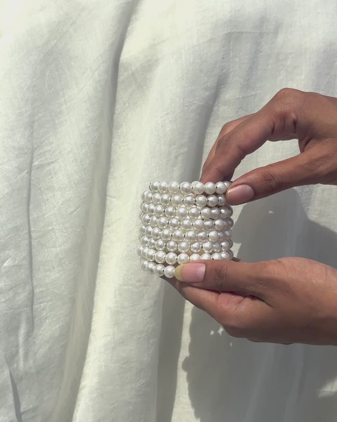 Pearl Spiral Bangle
