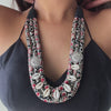 Ajrakh Black Necklace Set
