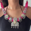 Malvika Pink Jute Necklace