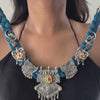 Vandita Blue Jute Necklace