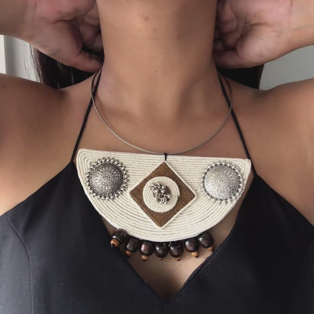 Kirti Oxidised Hasli Set