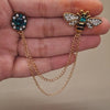 Emerald Honeybee Brooch