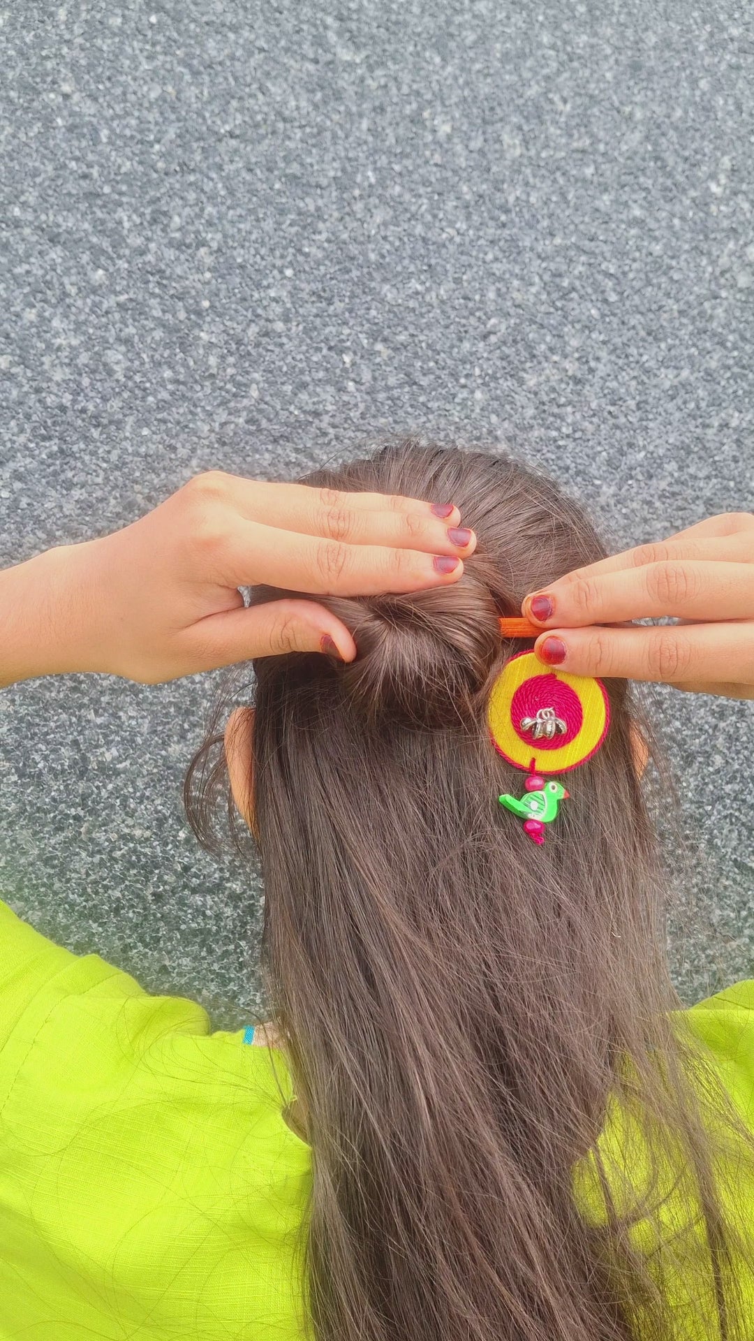 Kahani Handcrafted Wooden Hairpin Stick