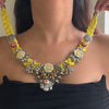 Shanaya Mustard Yellow Jute Necklace