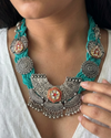 Yamini Sea Green Jute Necklace