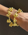 Golden Twisted Ghungroo Bangles - Set of 2